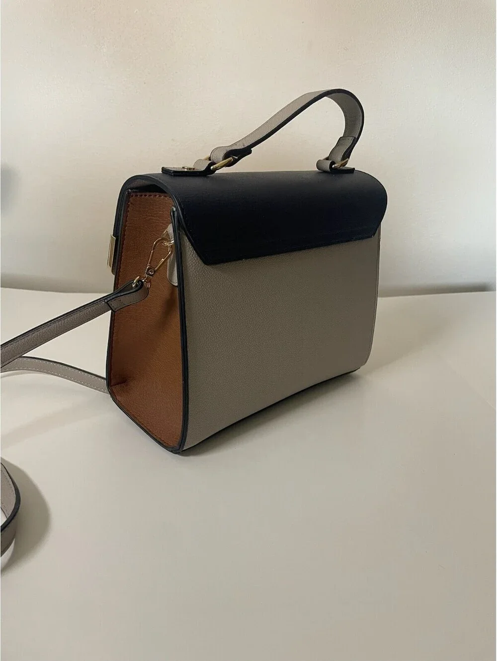 Dune London Darlino Colorblock Top Handle Crossbody Satchel